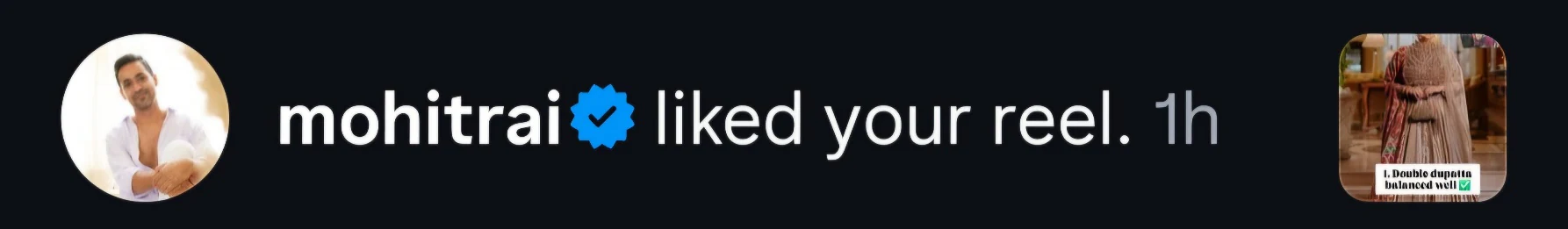 Instagram interaction from a verified account